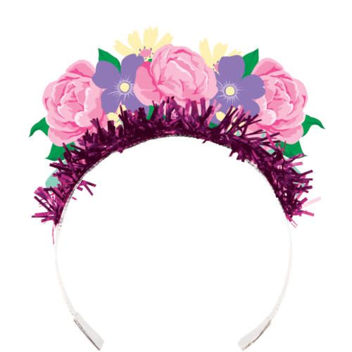 TIARA W/FLOWERS 4CT FLORAL TEA PARTY