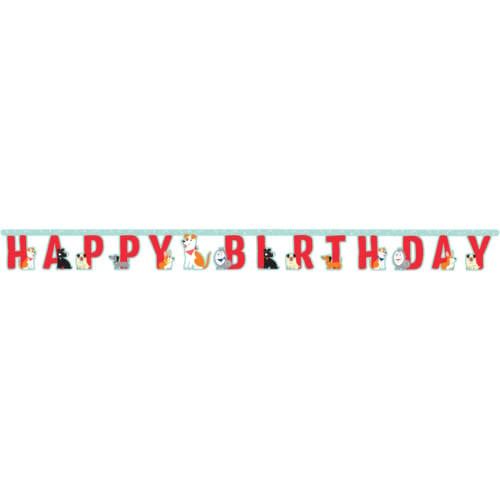 HAPPY BIRTHDAY BANNER  LG 1CT DOG PARTY