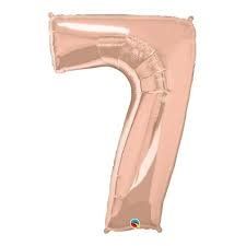 NUMBER SEVEN ROSE GOLD 34&quot; BALLOON