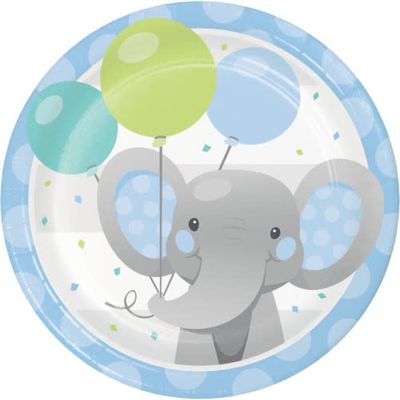 Paper Plate 7” 8CT BOY ENCHANT ELEPHANT