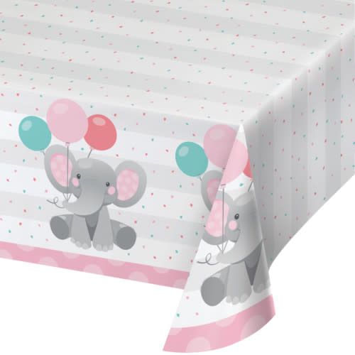 TABLE CLOTH  54X102 GIRL ENCHANT ELEPHANT