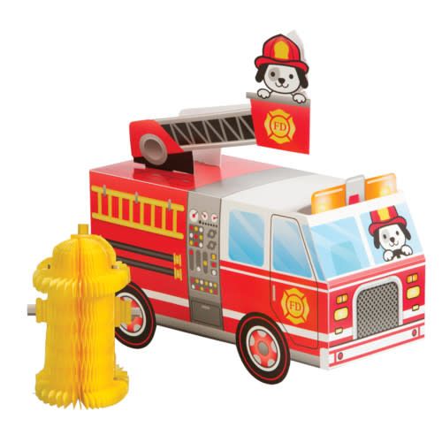 CP STNDUP 6/1CT 3D FLAMING FIRE TRUCK