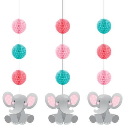HANGING CUTOUTS 3CT GIRL ENCHANTING ELEPHANTS