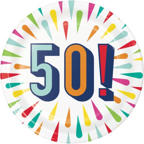 PLT7 SS 12/8CT 50 BIRTHDAY BURST PLT7 SS 12/8CT 50 BIRTHDAY BURST