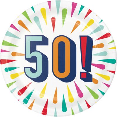 PLT7 SS 12/8CT 50 BIRTHDAY BURST