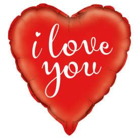 I Love You Red Heart Foil Balloon 18&quot;, Packaged