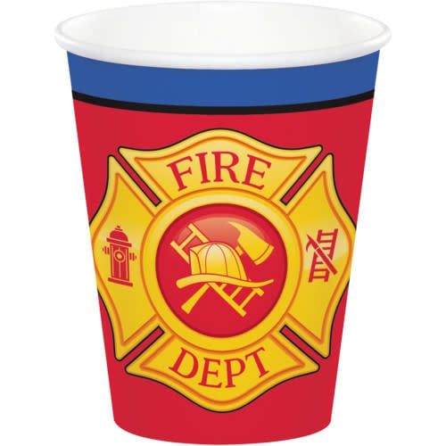 9CUP 12/8CT FLAMING FIRE TRUCK