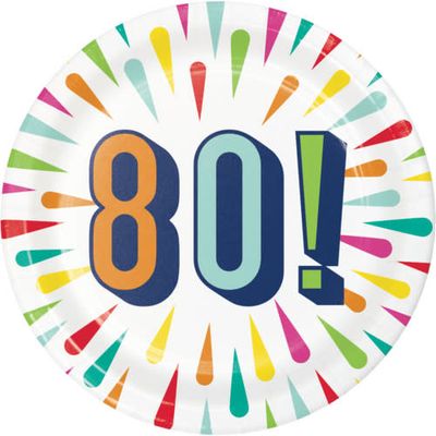 PLT7 SS 12/8CT 80 BIRTHDAY BURST