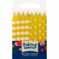 Yellow Stripes &amp; Dots Specialty Candles