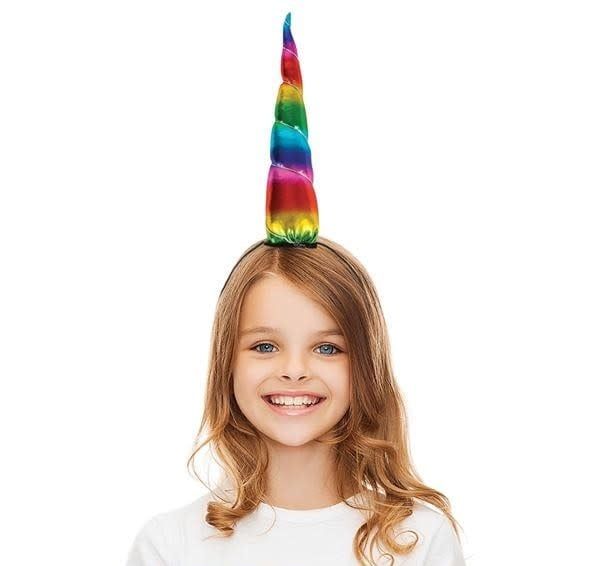 RAINBOW UNICORN HORN HEADBAND 7" RAINBOW UNICORN HORN HEADBAND 7"