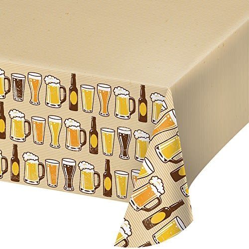Table cloth PL AOP 6/1CT 54X102 CHEERS &amp; BEERS