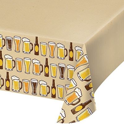 Table cloth PL AOP 6/1CT 54X102 CHEERS &amp; BEERS