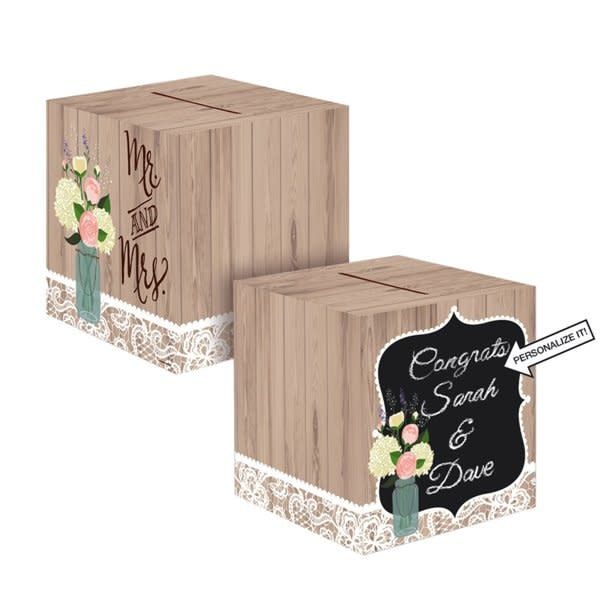 BOX CARD 6/1CT 12" RUSTIC WEDDING BOX CARD 6/1CT 12" RUSTIC WEDDING