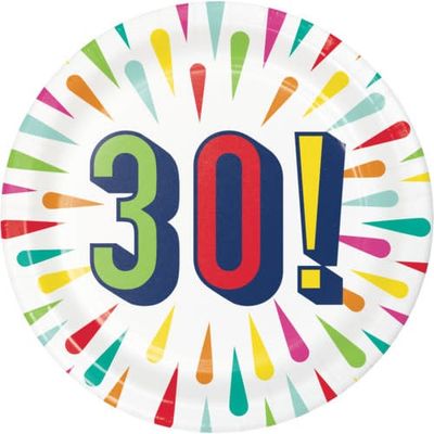 PLT7 SS 12/8CT 30 BIRTHDAY BURST PLT7 SS 12/8CT 30 BIRTHDAY BURST