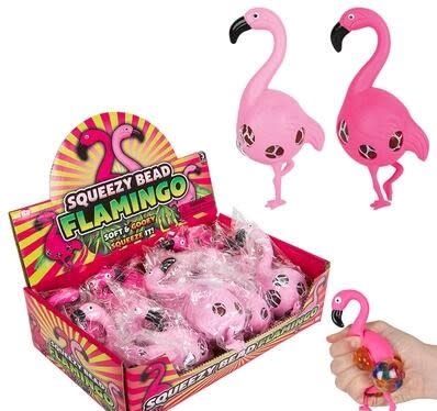 6" SQUEEZY BEAD FLAMINGO BALL
