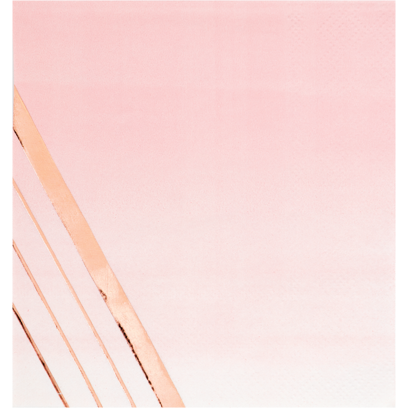 NAPKIN 12/16CT 3P FOIL STMP ROSE ALL DAY