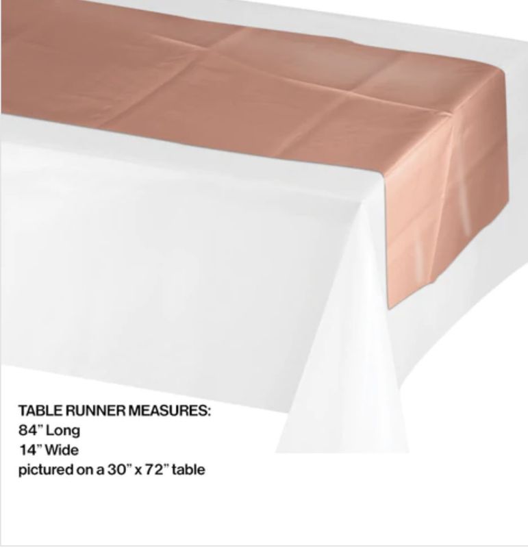 TABLE RUNNER 12/1CT 14X84 ROSE GOLD