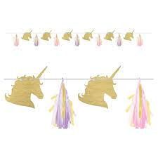 Tissue Garland 1CT 8&#39; UNICORN SPARKLE
