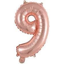 9 ROSE NUMBER BALLOON