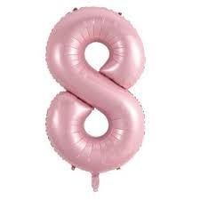 8 BABY PINK NUMBER BALLOON