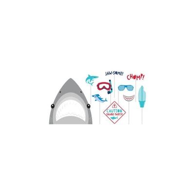PHOTO PROPS 10CT SHARK PARTY PHOTO PROPS 10CT SHARK PARTY