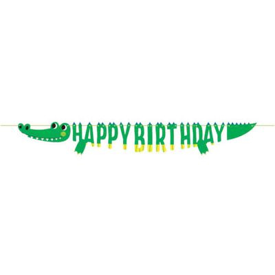 BANNER SHAPE RIBBON 1/CT ALLIGATOR PARTY BANNER SHAPE RIBBON 1/CT ALLIGATOR PARTY