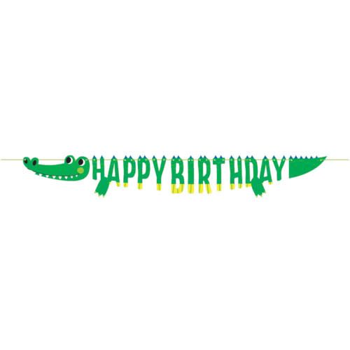 BANNER SHAPE  RIBBON 1/CT ALLIGATOR PARTY