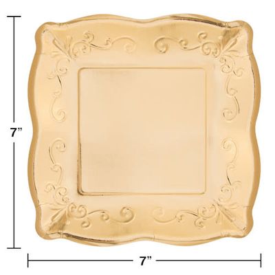 SMALL PAPER PLATE 6/8CT GOLD SMALL PAPER PLATE 6/8CT GOLD