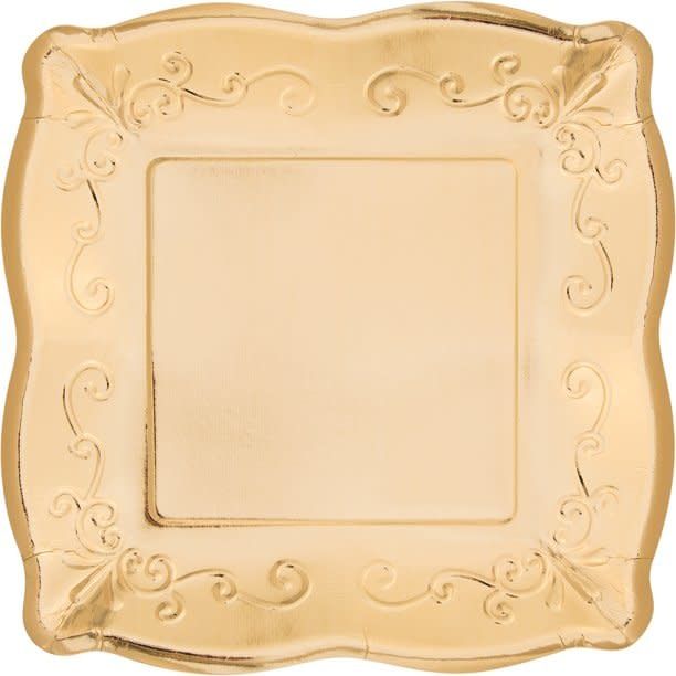 PAPER PLATE DC 6/8 GOLD PAPER PLATE DC 6/8 GOLD