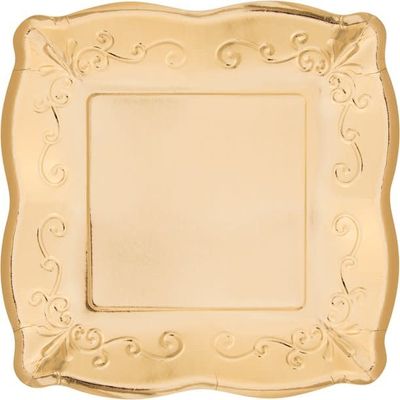PAPER PLATE DC 6/8 GOLD PAPER PLATE DC 6/8 GOLD