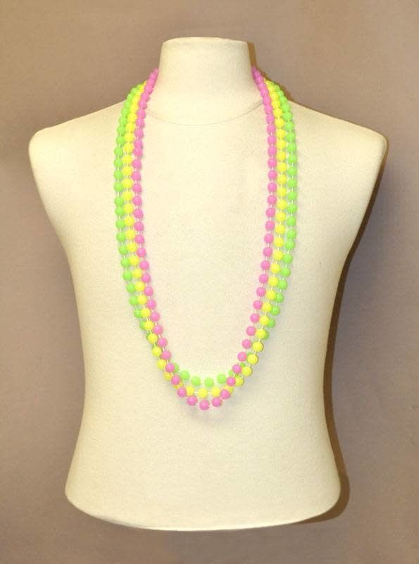 42&quot; 12MM Glow In The Dark Mardi Gras Beads ­3/PKY
