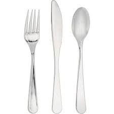 PLASTIC CUTLERY 12/24CT ELISE SILVER