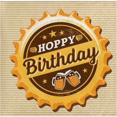 Napkin 9”   16CT 2P HOPPY BD BKF