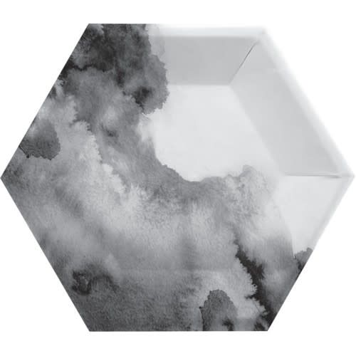 PLATE 10 SHP HEX 8CT BLACK