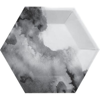 PLATE 10 SHP HEX 8CT BLACK