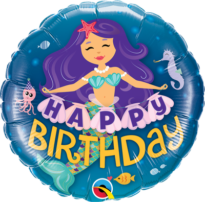18 INCH HAPPY BDAY MERMAID 18&quot; BALLOON