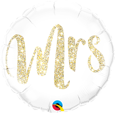 MRS. GLITTER GOLD 18" BALLOON MRS. GLITTER GOLD 18" BALLOON
