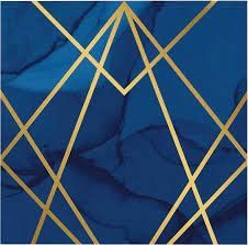 LN 12/16CT 3P FOIL NAVY GOLD GEODE