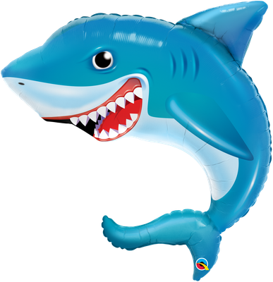36" SMILIN' SHARK FOIL BALLOON 36" SMILIN' SHARK FOIL BALLOON