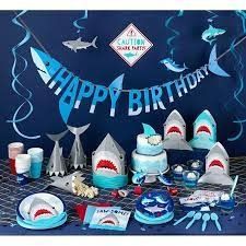 BLN MET 10/1CT SHAPED SHARK PARTY