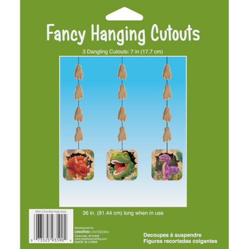 CUTOUTS HANGING 3/CT DINO BLAST CUTOUTS HANGING 3/CT DINO BLAST