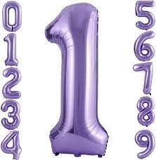 1 PURPLE NUMBER BALLOON