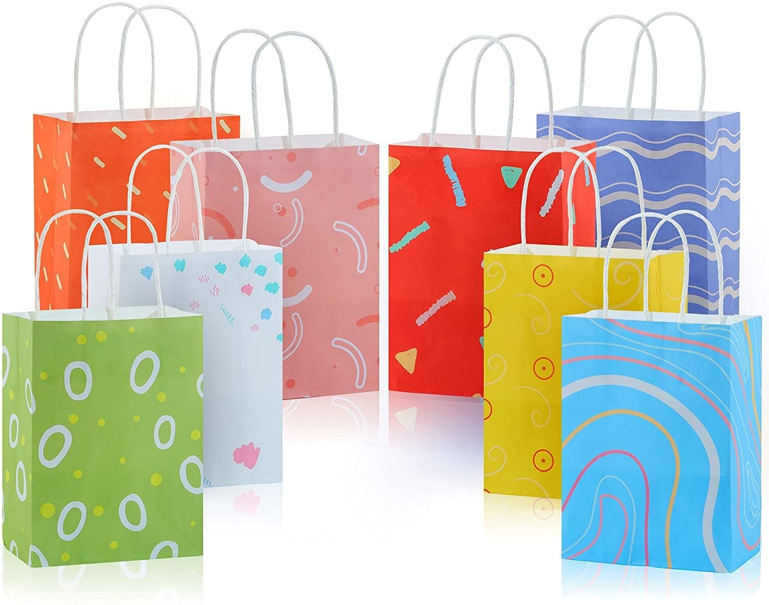 Paper Party Favor Gift Bags 6&#39;&#39; x 8.3&#39;&#39; 2/set