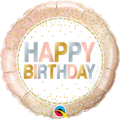 BDAY METALLIC DOTS 18&quot; BALLOON