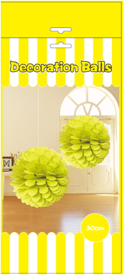 Decoation Balls 2 Pcs Yellow Decoation Balls 2 Pcs Yellow