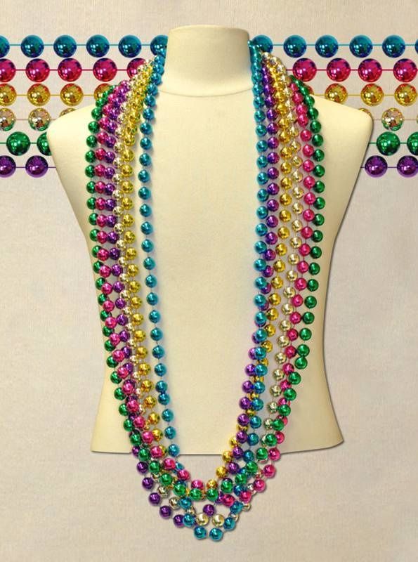 48&quot; inch 16mm Assorted Metallic Beads ­