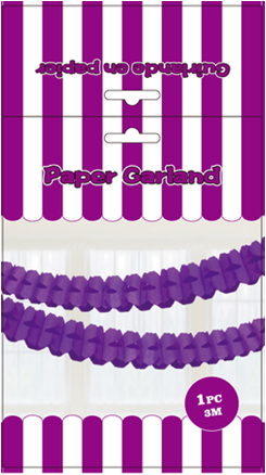Paper Garland 1 Pc Purple