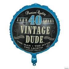 BLN MET 10/1CT 18&quot; VINTAGE DUDE 40
