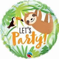 LET'S PARTY TOUCAN & SLOTH 18" BALLOON LET'S PARTY TOUCAN & SLOTH 18" BALLOON