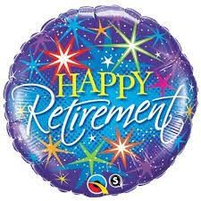 RETIREMENT COLORFUL BURSTS 18" BALLOON RETIREMENT COLORFUL BURSTS 18" BALLOON